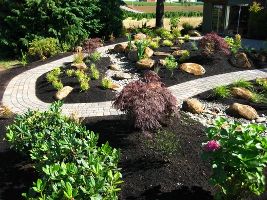 Landscape installation or grounds maintenance by Earthworks Landscape Service