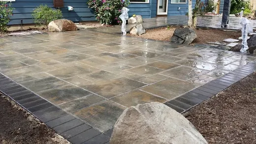 Paver patio or hardscape project by Earthworks Landscape Service