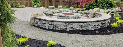 Paver patio, walkway, wall, or outdoor structure by Earthworks Landscape Service