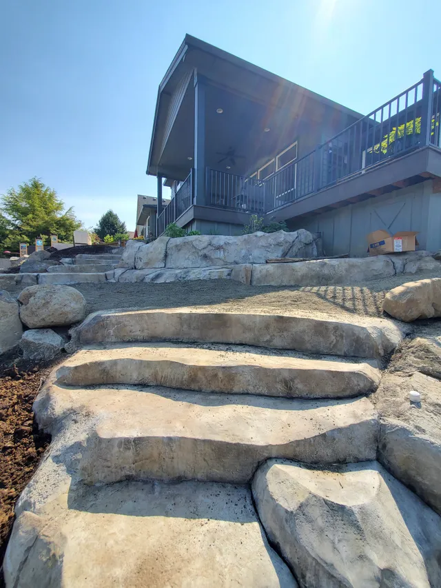 Decorative concrete and paver detail work